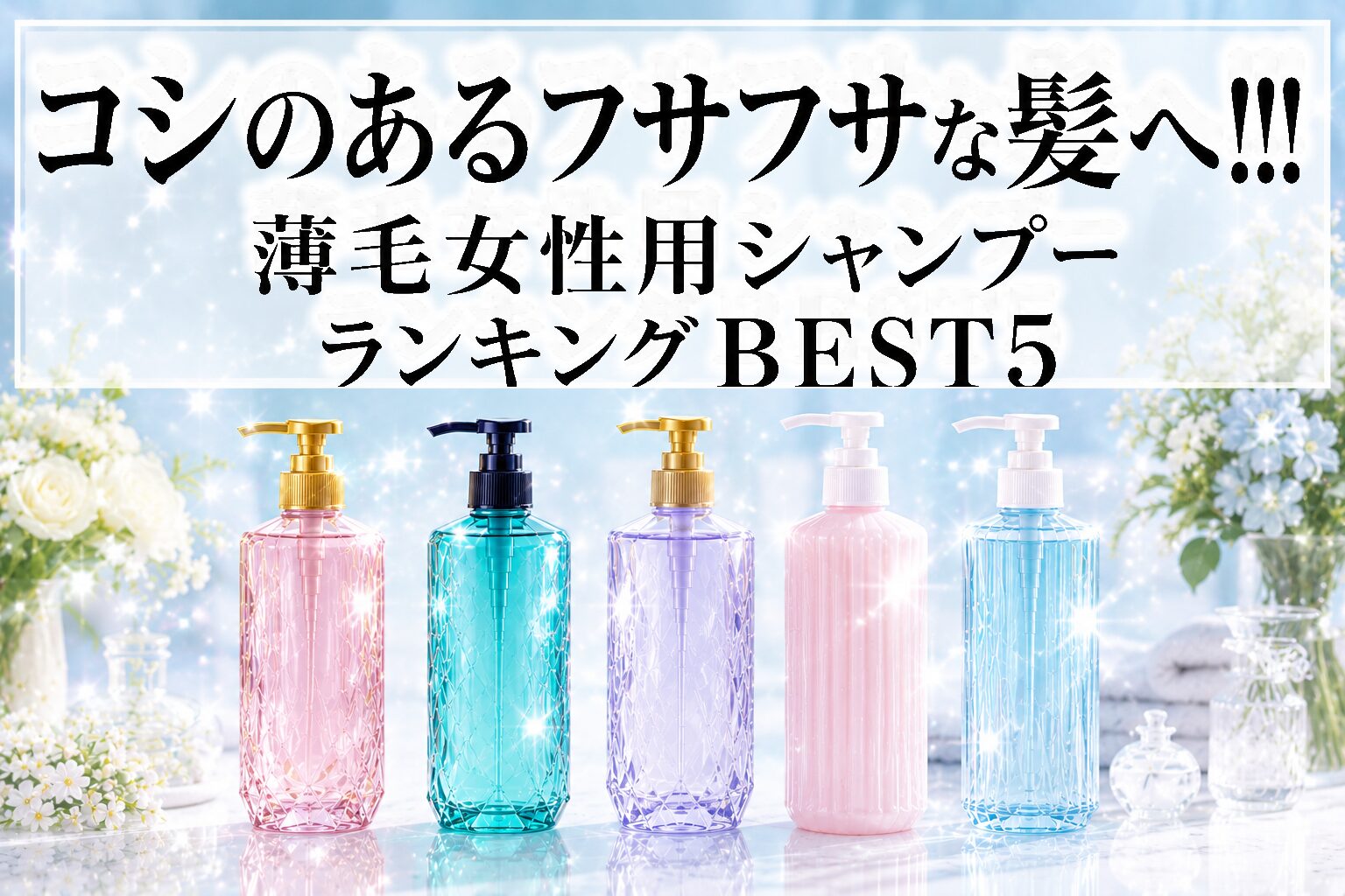 薄毛女性シャンプーおすすめランキングベスト5